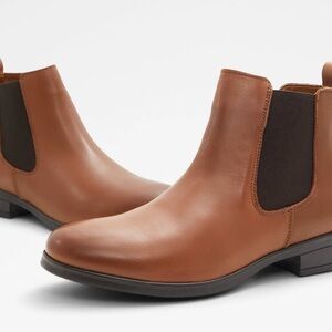 ALDO Women’s Brown Leather Chelsea Boots Size 8